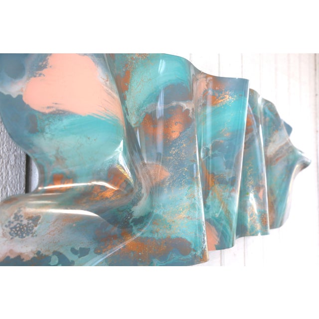 1990's Sculptural Abstract Acrylic Wall Panel For Sale - Image 4 of 7