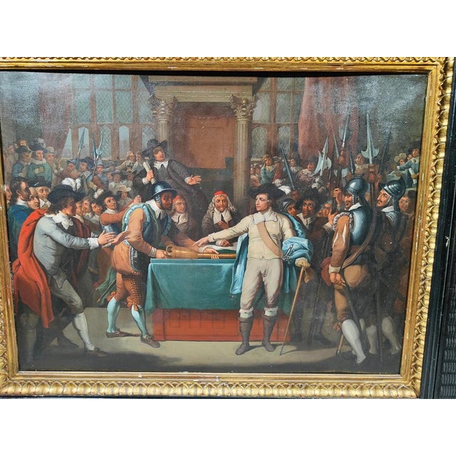 North American Artist, Figures, 1750, Oil on Copper For Sale - Image 7 of 18