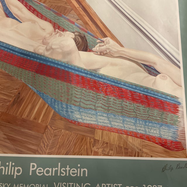 Exhibition poster for American painter Philip Pearlstein’s 1987 exhibit and lecture at State College of New York...