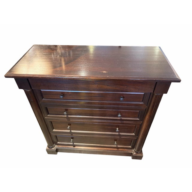 This stunning Restoration Hardware chest of drawers, expertly manufactured by Michael's Furniture Co., offers timeless...