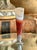 An elegant French desk seal featuring a beautifully polished banded agate handle with striking layers of cream, honey, and...