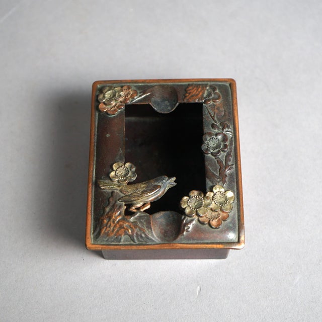 Antique Aesthetic Movement Mixed Metal Desk Organizer 1870 For Sale - Image 9 of 12