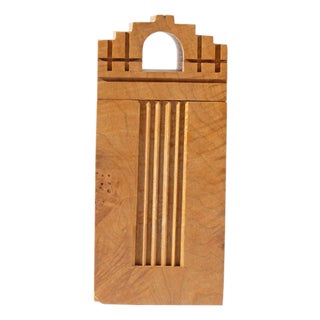 “Castles” Burl Maple Wood Architectural Box by Michael Elkan For Sale