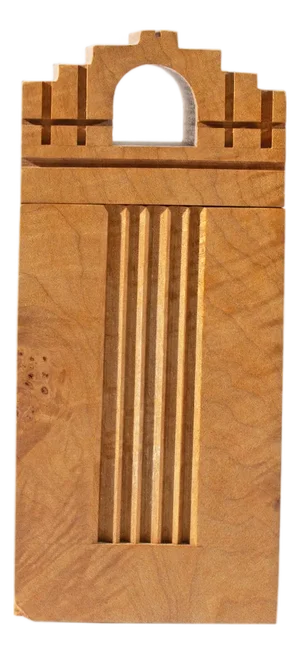 “Castles” Burl Maple Wood Architectural Box by Michael Elkan