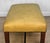 1970s Vintage Traditional Gold Leather & Mahogany Ottoman For Sale - Image 5 of 12