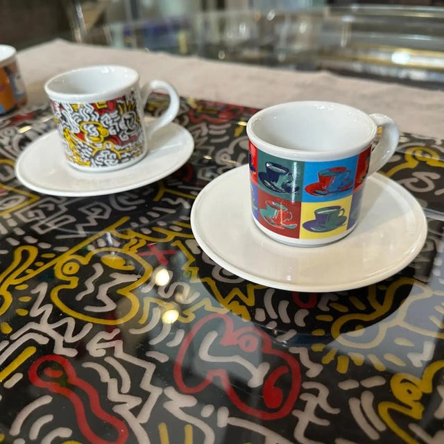 1990s Modern Coffee Service and Serving Tray Cafè Des Arts by Lavazza For Sale - Image 16 of 18
