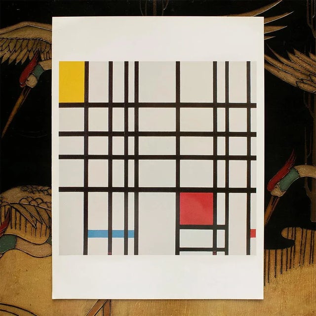 Mid-Century Modern 1994 After Piet Mondrian "Composition With Red, Yellow, Blue", First German Edition Poster For Sale - Image 3 of 6