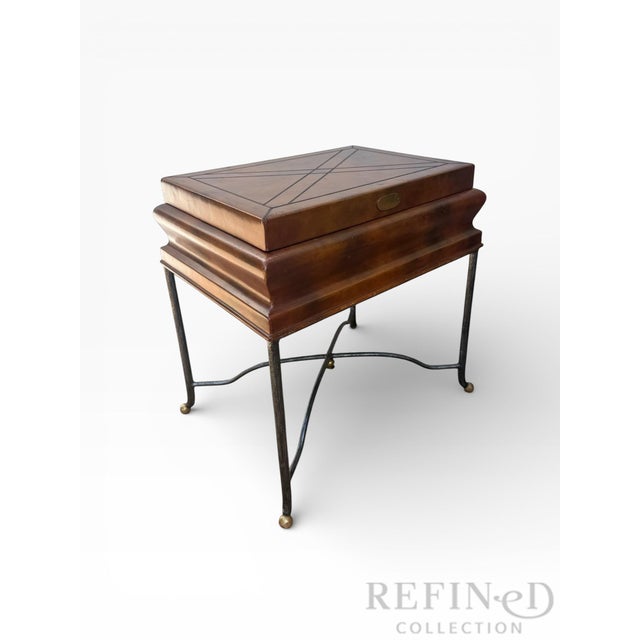 Late 20th Century Late 20th Century English Regency Revival Storage Side Table in the Manner of Maitland-Smith For Sale - Image 5 of 18