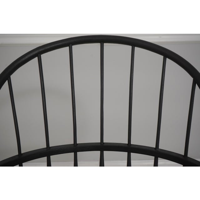 1970s Set of 6 Black Sue Dick Windsor Dining Room Chairs For Sale - Image 5 of 18