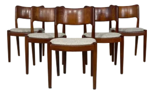 Teak Dining Chairs by Hennig Kjaernulf, Set of 5