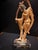 Vintage Italian Fontanini- Asian Warrior and Musician Figurine Set Mid-Century Hand-Painted Sculptures on Marble Bases For Sale - Image 4 of 12