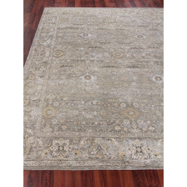 Exquisite Rugs Evie Hand Knotted Wool Gray & Multi - 10'x14' For Sale - Image 4 of 8