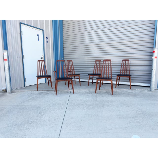 Mid-Century Modern 1960s Danish Modern Teak Dining Chairs by to Niels Koefoed Set of- 6 For Sale - Image 3 of 13