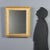 Empire mirror in carved and gilded wood, featuring a shell frame enriched with a decorative motif of acanthus leaves. Made...