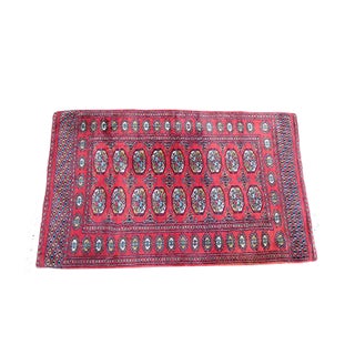 Pakistani Handwoven Bokhara Royal Woolen Carpet, 1980s For Sale