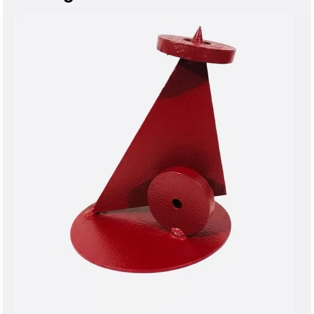 Abstract Steel Sculpture by Artist Simi Dabah, (8” High) See Additional Photos For Sale - Image 4 of 11