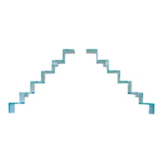 Custom Fontana Arte Style Lucite Shelves - a Pair For Sale