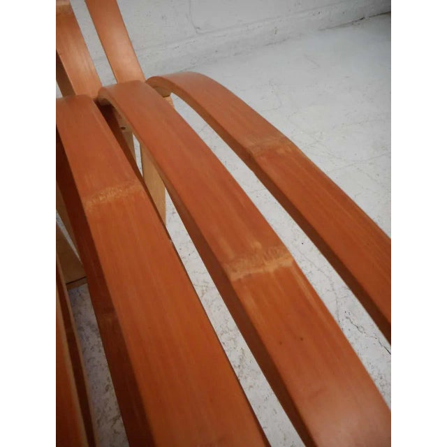 Vintage Wood-Slat Chairs - a Pair For Sale - Image 9 of 11