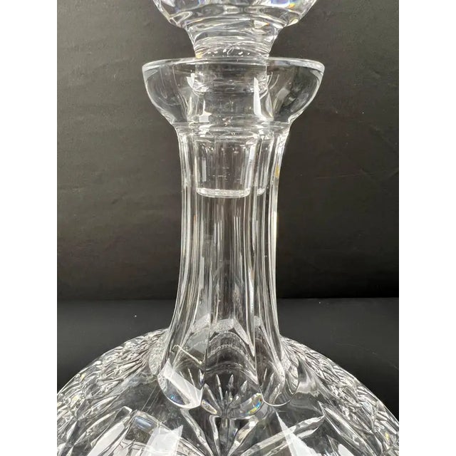 Glass Waterford Crystal Ship Captain Decanter W/ Stopper For Sale - Image 7 of 12