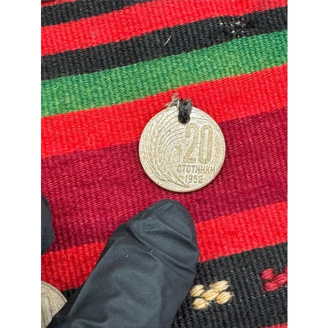 Vintage Bulgarian Folk Costume Apron, Prestilka For Sale - Image 14 of 17