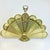 1950s 1950s Vintage English Edwardian Neoclassical Brass Peacock Fan Fireplace Screen. For Sale - Image 5 of 16