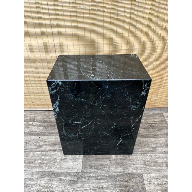 Stone International Green Marble Dining Table Base / Pedestal. In the Stone Iternational Italy Style. Circa 1980s. For Sale - Image 4 of 18