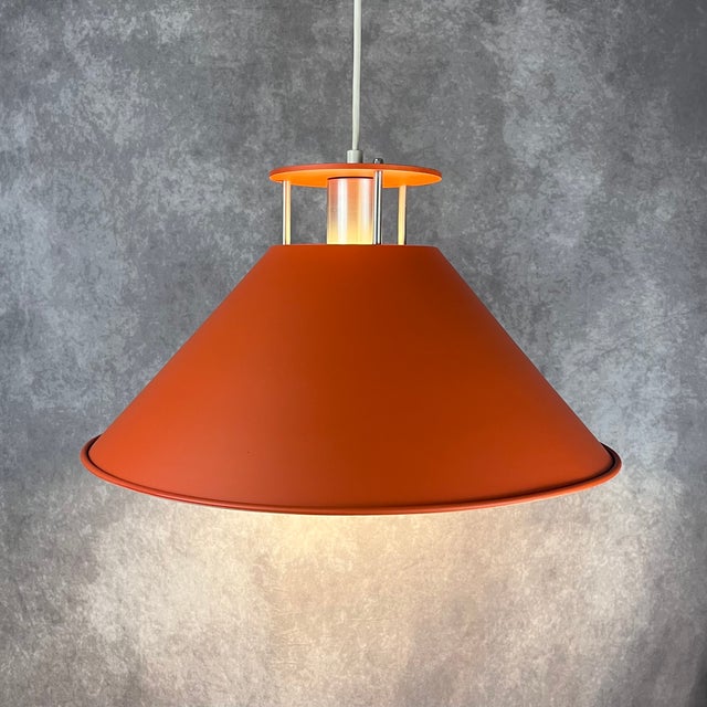Vintage Orange Hanging Lamps from Nordisk Solar, 1980s, Set of 2 For Sale - Image 11 of 11