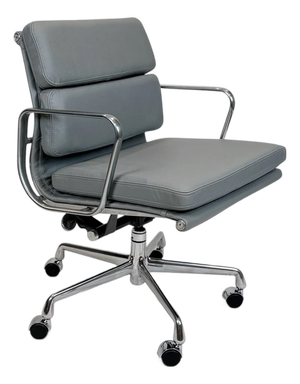 Herman Miller Eames Soft Pad Management Chair - Gray Leather