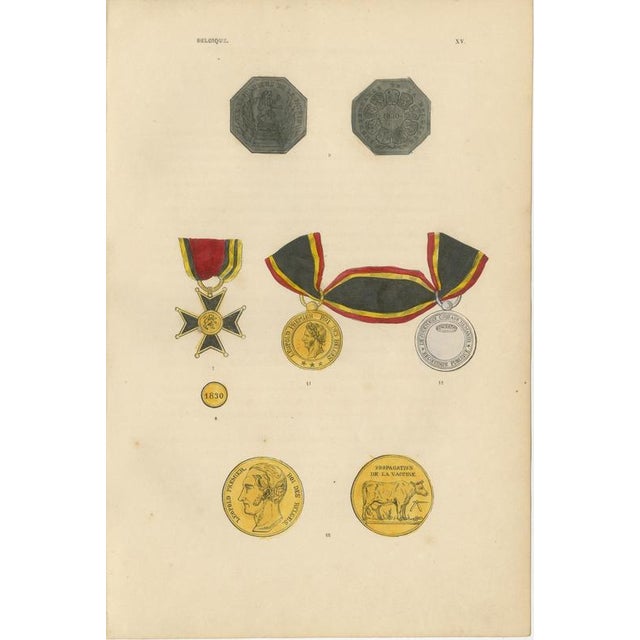 Plate XV Belgian Independence of 1830 and Leopold Medals, 1844 For Sale - Image 3 of 9