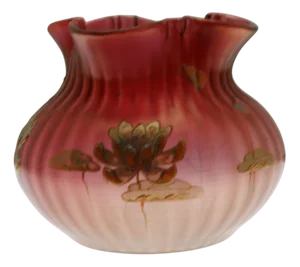 Art Nouveau Glass Vase with Enamel Decor, 1890s