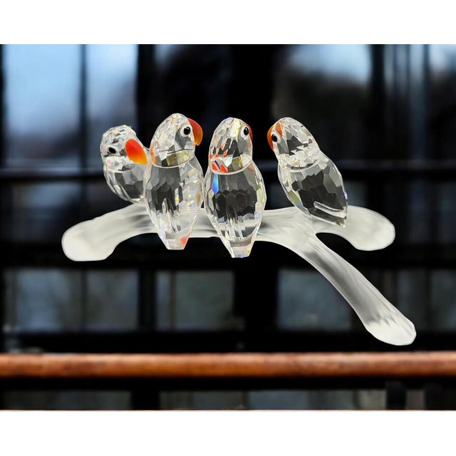 Glass Statuetta Baby Lovebirds by Swarovski, 2000s For Sale - Image 7 of 14