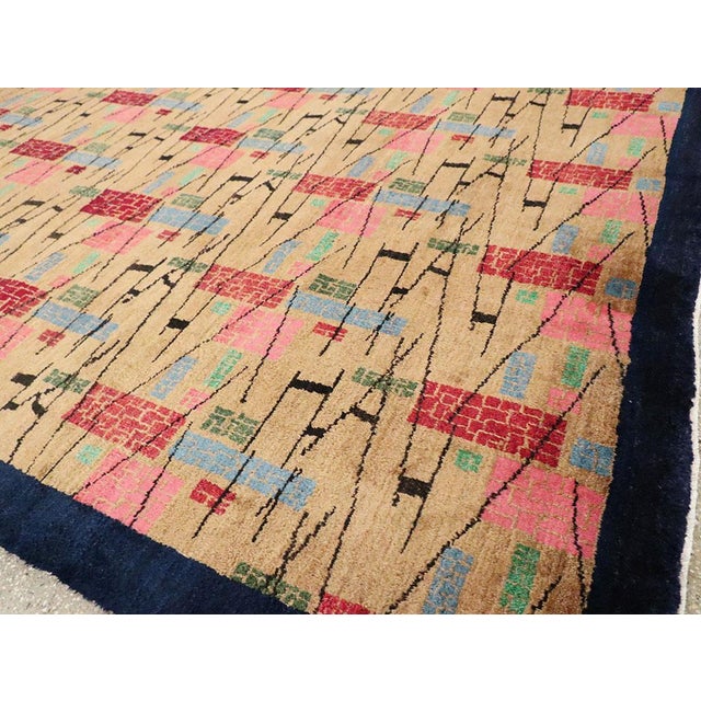 Camel Galerie Shabab Collection Mid-20th Century Handmade Turkish Anatolian Small Room Size Carpet For Sale - Image 8 of 10