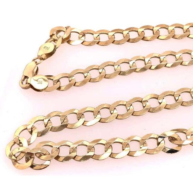 Yellow 14 Karat Yellow Gold Fancy Link Necklace For Sale - Image 8 of 12