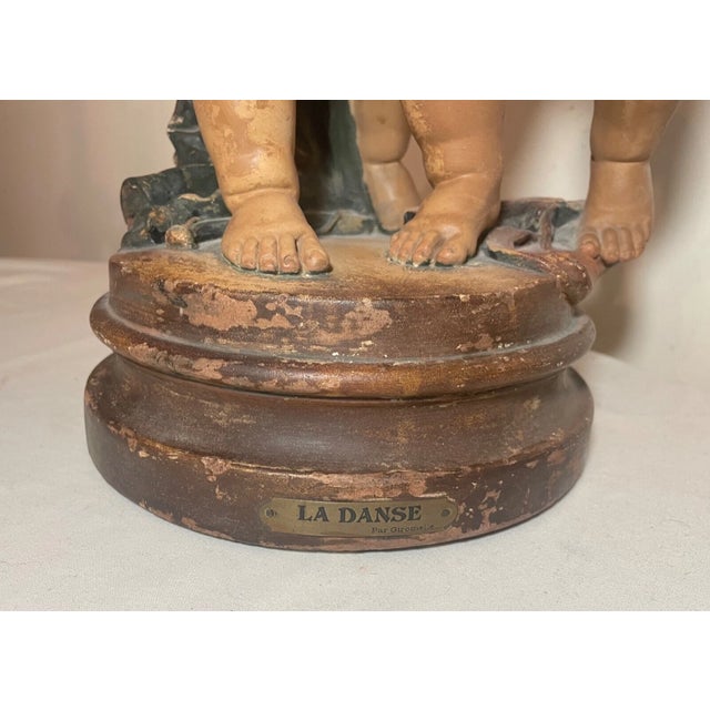 Large Antique Handmade Nude Cherub Cupid Pottery Sculpture Statue Terracotta For Sale In New York - Image 6 of 15