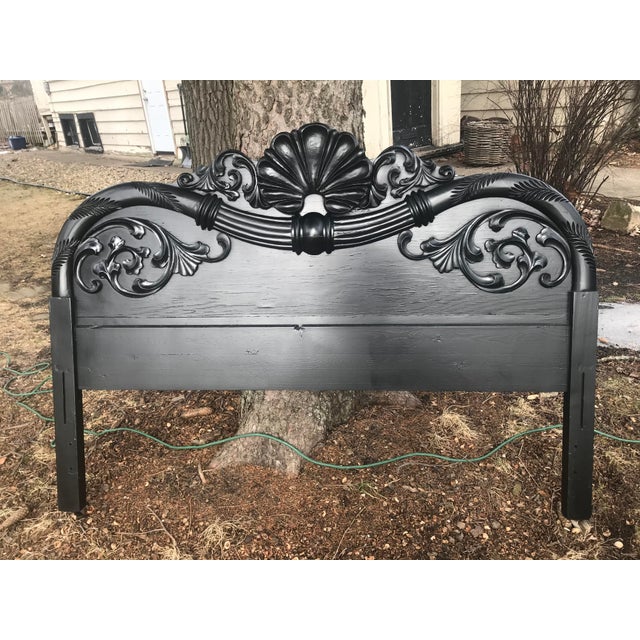 Vintage Art Nouveau Full Headboard With Scalloped Detail Chairish