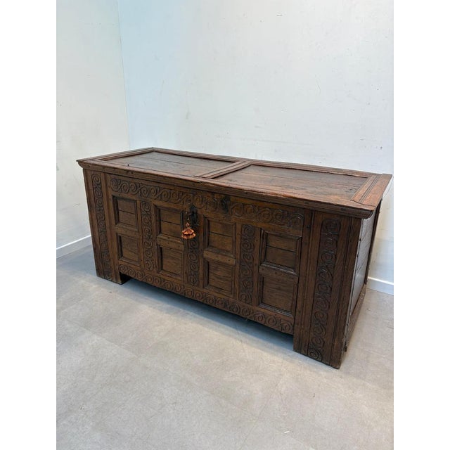 19th Century Oak Chest For Sale - Image 13 of 17