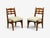 1950s Guillerme & Chambron, Dining Chairs, Oak, Green Fabric, France, 1950s For Sale - Image 5 of 11