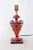 Metal Vintage Red Urn Lamp With Duke & Duchess of Windsor Gold Accent Cypher For Sale - Image 7 of 7