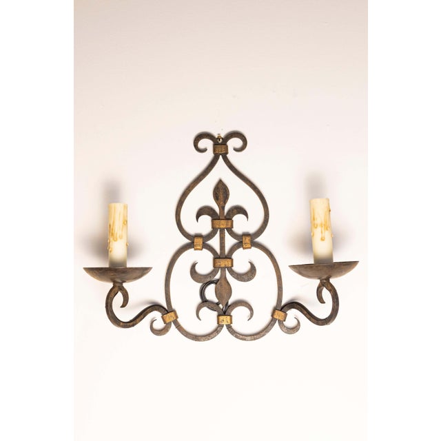 Mid 20th Century Pair of 20th Century French Sconces For Sale - Image 5 of 5
