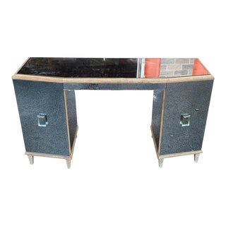 Antique Robert W. Irwin Art-Deco Mirrored Vanity Desk C1930 For Sale