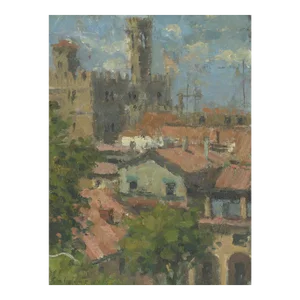 "Parco Archiological, Volterra" Original Oil Painting by Matteo Caloiaro