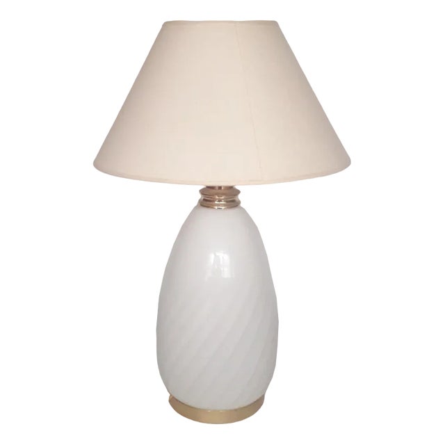 Table Lamp in Swirl Murano Glass, 1970s For Sale