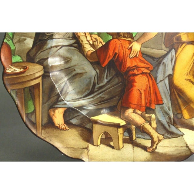 George Eyre, British (1818-1887) Wedgwood Creamware Plates Biblical Scenes - Set of 2 For Sale - Image 10 of 13