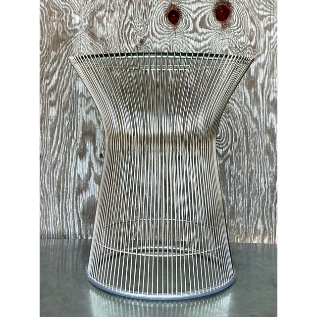 Warren Platner Vintage Chrome Side Table After Platner For Sale - Image 4 of 9