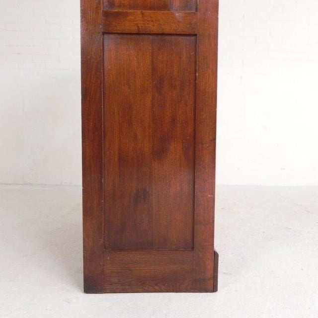 Oak Roller Shutter Cabinet, 1930s For Sale - Image 10 of 18