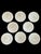 Crown Ducal 8 VTG Crown Ducal Gainsborough Floral Print Embossed Rim Salad or Dessert Plates For Sale - Image 4 of 6