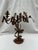 Farmhouse Oak Leaves and Acorns Metal Candelabra For Sale - Image 3 of 9