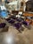 Set of MCM Chrome Klismos Chairs With Purple Velvet For Sale - Image 4 of 8