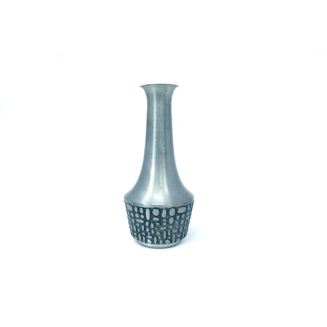 Metal Vintage 1960s Mastad 554 Pewter Pebbled Norwegian Bud Vase For Sale - Image 7 of 7
