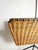 1950s Rattan, Metal and Brass Magazine Rack, France, 1950s For Sale - Image 5 of 10